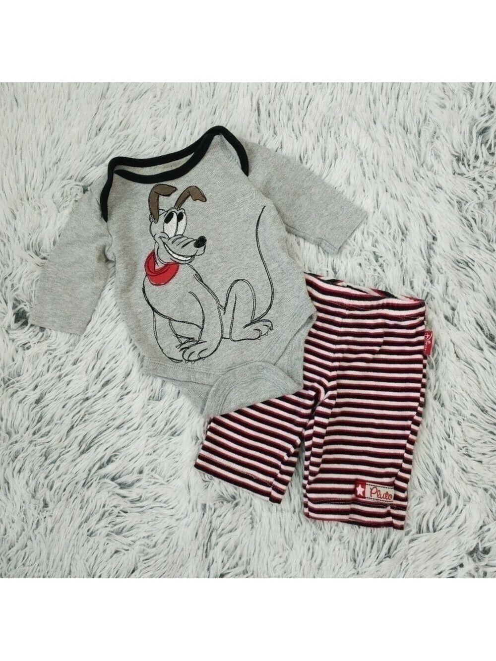 Disney Baby Pluto Long Sleeve Bodysuit and Pants Set newborn